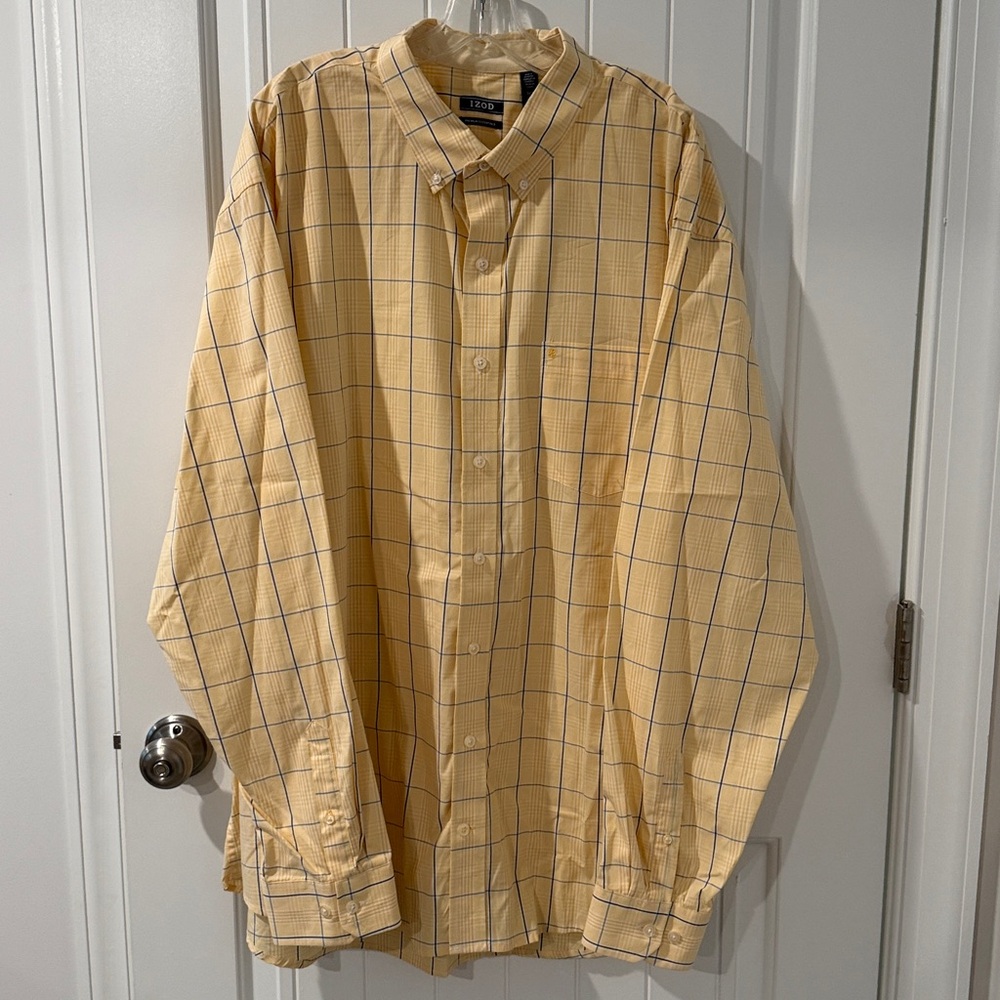 Men’s IZOD Yellow and Blue Long Sleeve Shirt